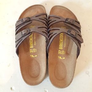 NEW BIRKENSTOCK GRANADA BIRKBUC SANDALS  37